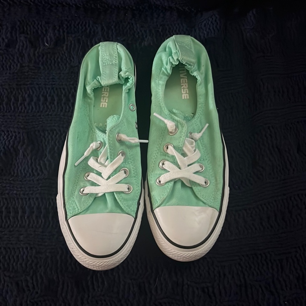 Mint green converse sz 8